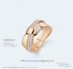 AAA Fake Chaumet Rose Gold Diamond Ring - 925 Silver